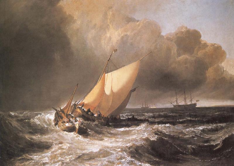 J.M.W. Turner Dutch Boats in a Gale Spain oil painting art